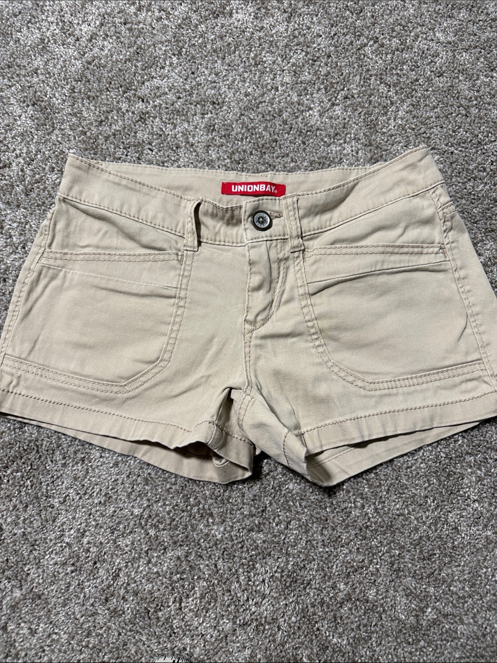 UNIONBAY Khaki High-Rise Utility Shorts